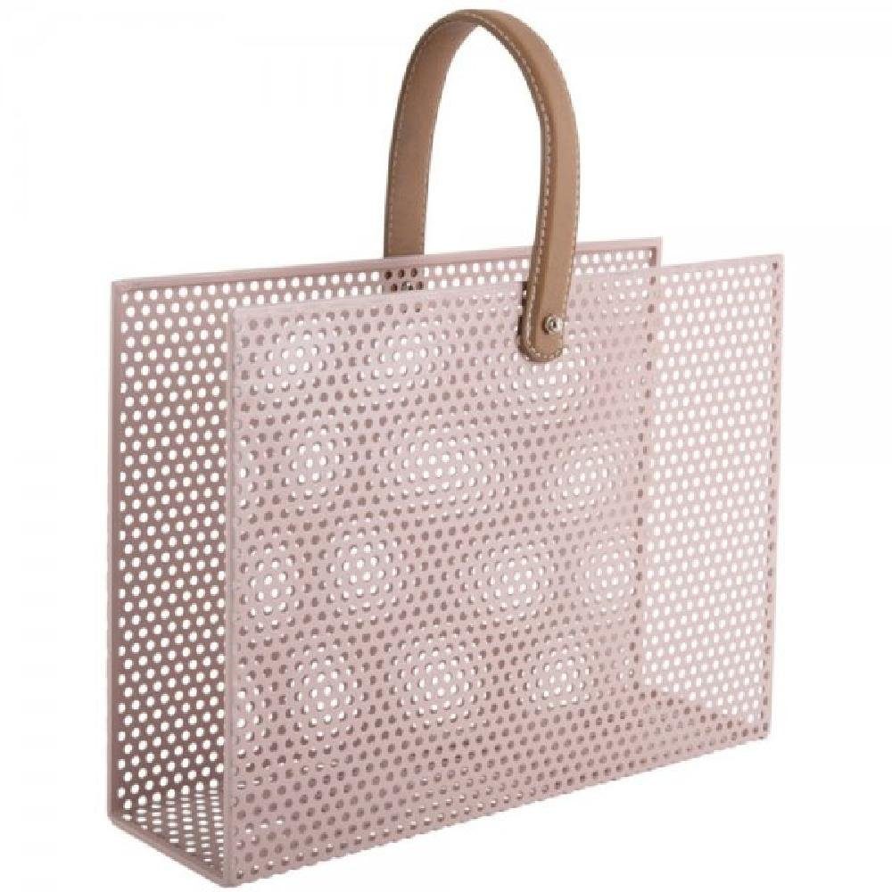 Present Time Zeitungsständer Zeitungsständer Perky Mesh Iron Light Pink (30x33x9cm)