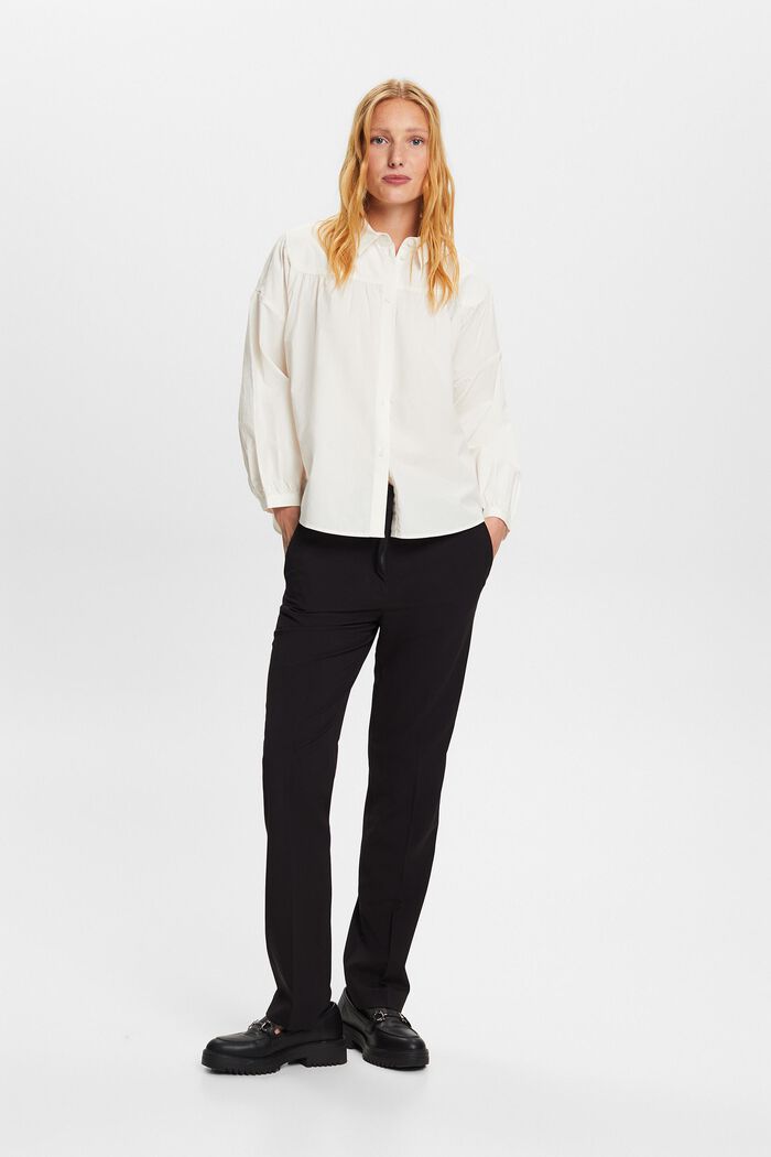 Popeline-Bluse, 100 % Baumwolle