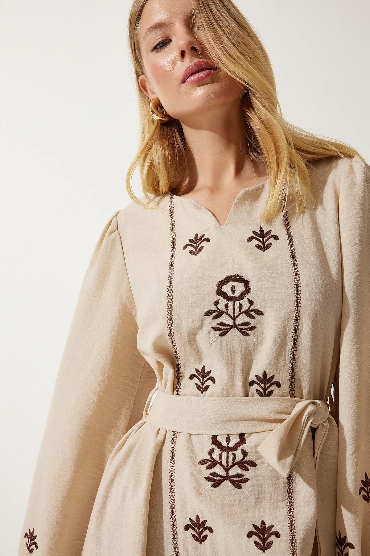 Happiness İstanbul  Kleid - Beige - A-Linie
