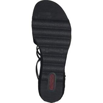 Rieker Keilsandale in schwarz