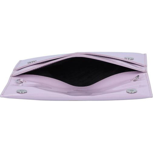 Patrizia Pepe Fly Glossy Clutch Tasche Leder 28 cm
