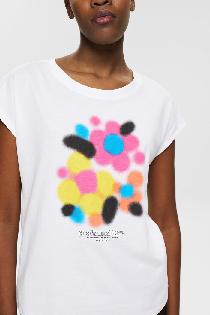 Baumwoll-T-Shirt mit Frontprint
