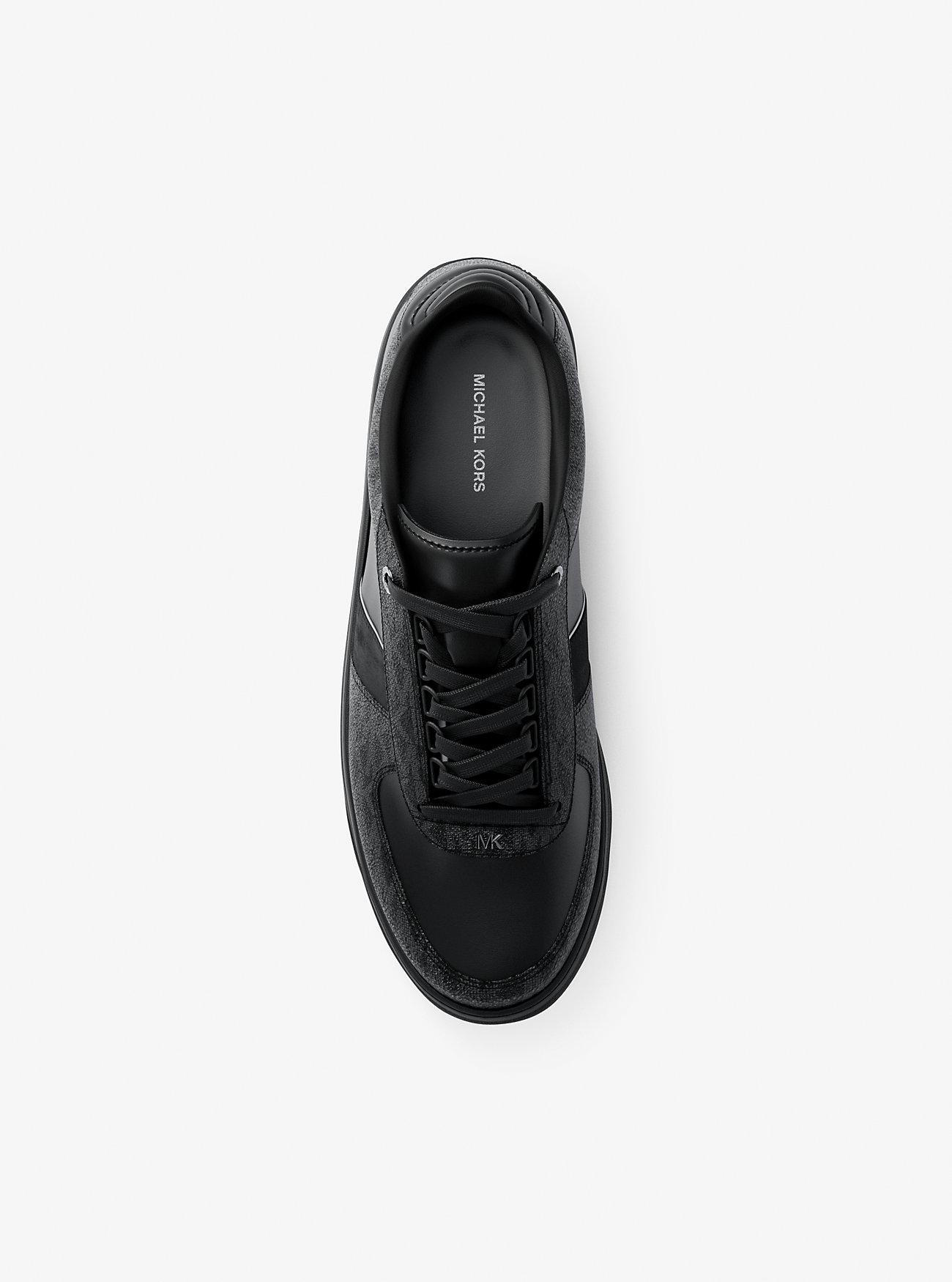 Sneaker in pelle con logo Brady Signature - NERO/NERO