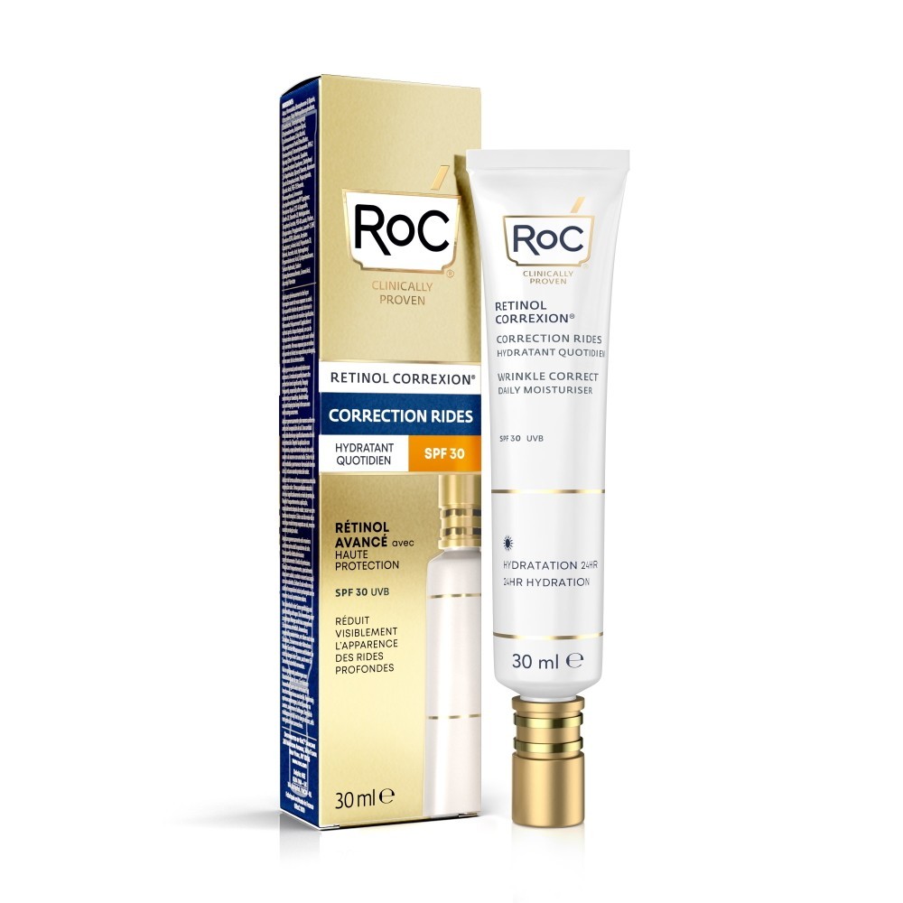 RoC RoC Nawilżający krem przeciwzmarszczkowy na dzień, korygujący zmarszczki, SPF30, 30 ml