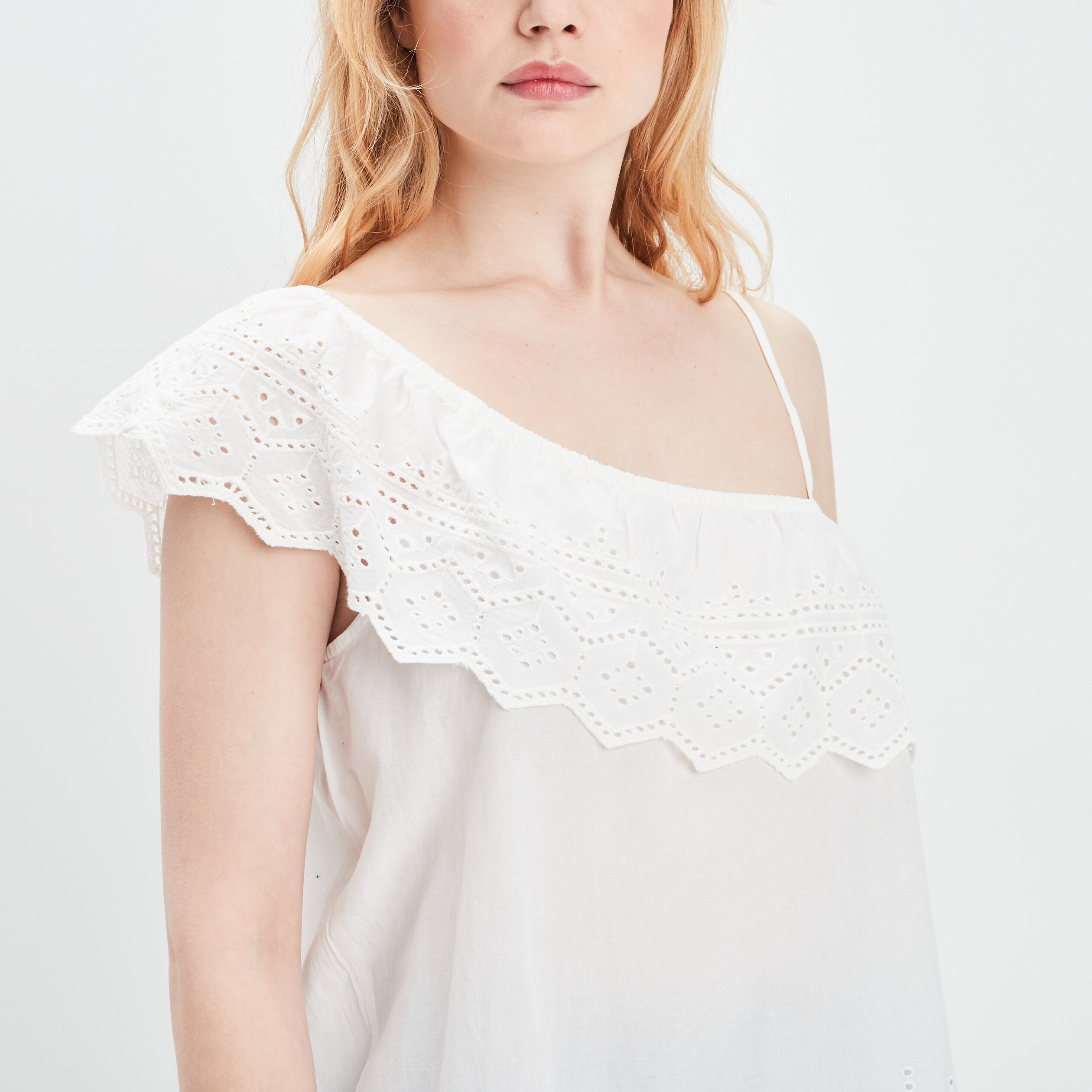 Blouse asymétrique ivoire femme | La Halle