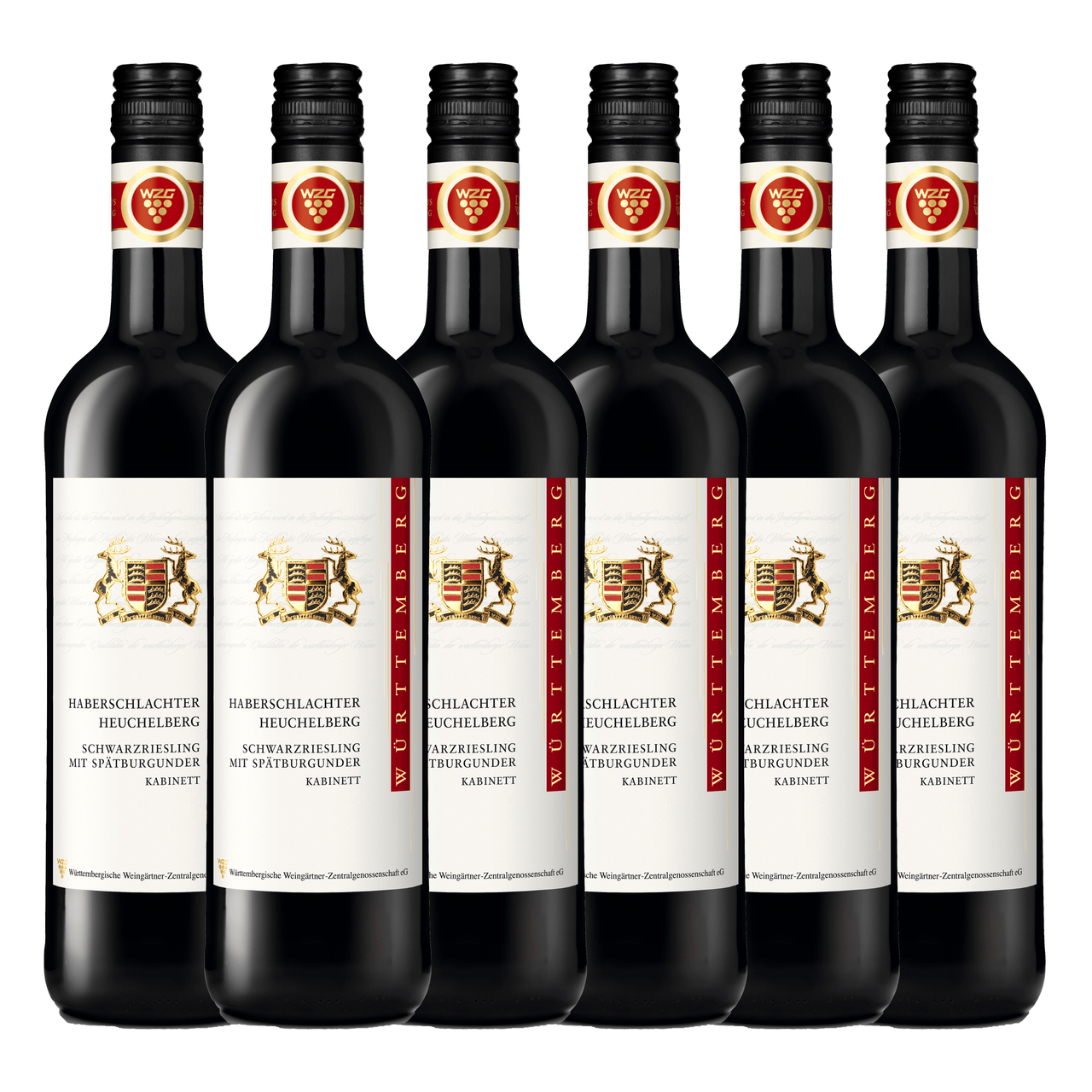Württembergische WZG Haberschlachter Heuchelberg Schwarzriesling mit Spätburgunder Kabinett 0,75L 6er Karton