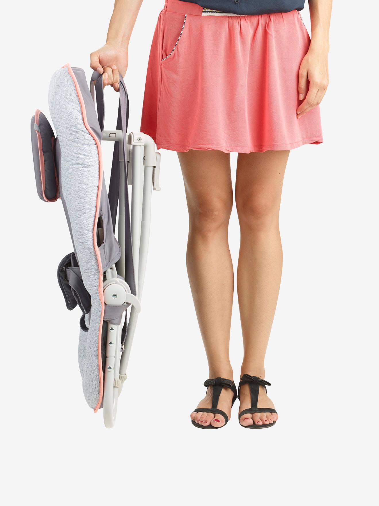 Babymoov Babywippe mit Spielzeug GRAPHIK BABYMOOV - grau/pfirsich