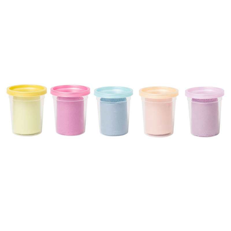 5 pots de pâte à modeler nacrée Oxybul
