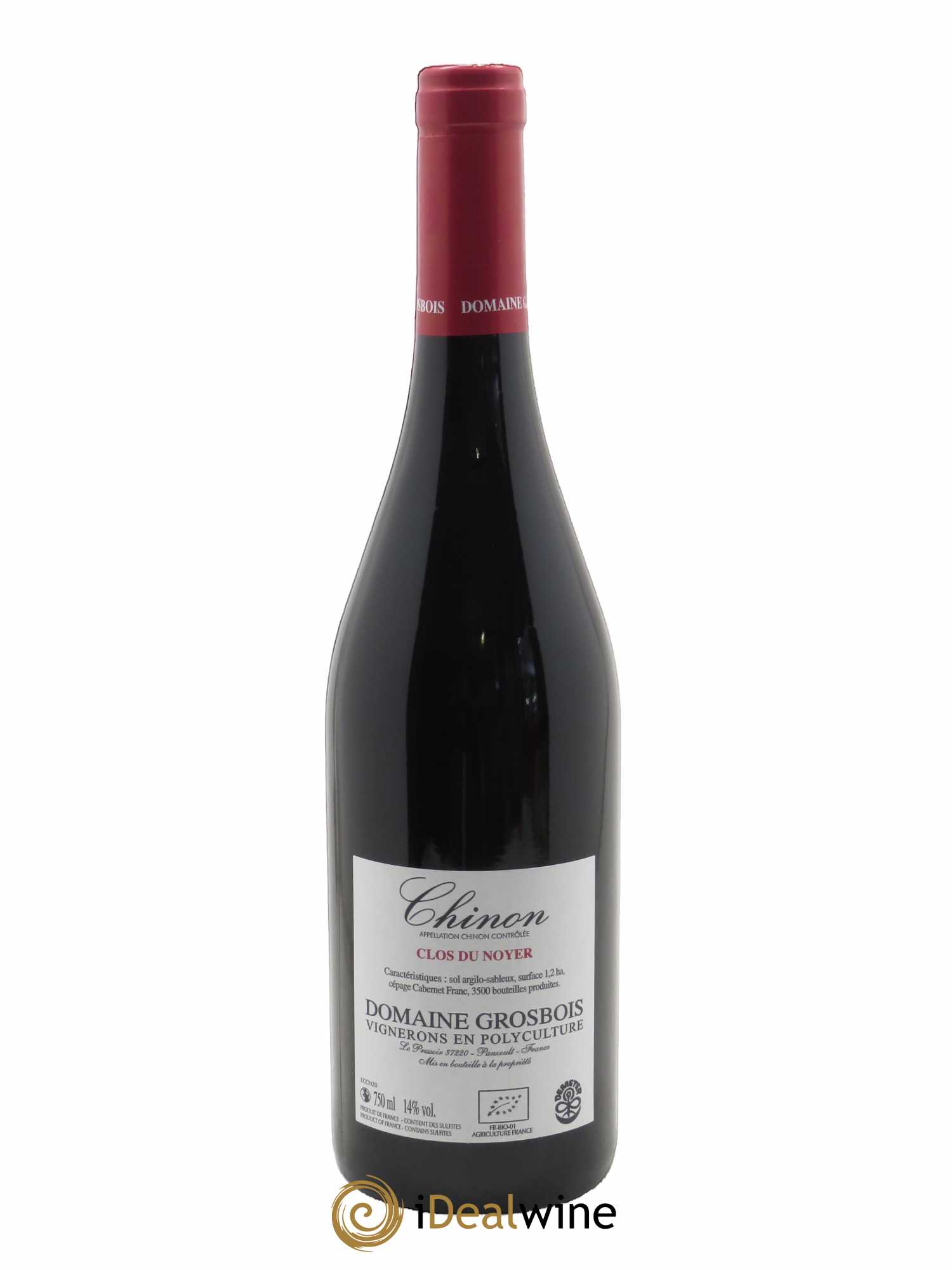 Chinon Clos du Noyer Grosbois (Domaine)  2020 - Lot de 1 Bouteille