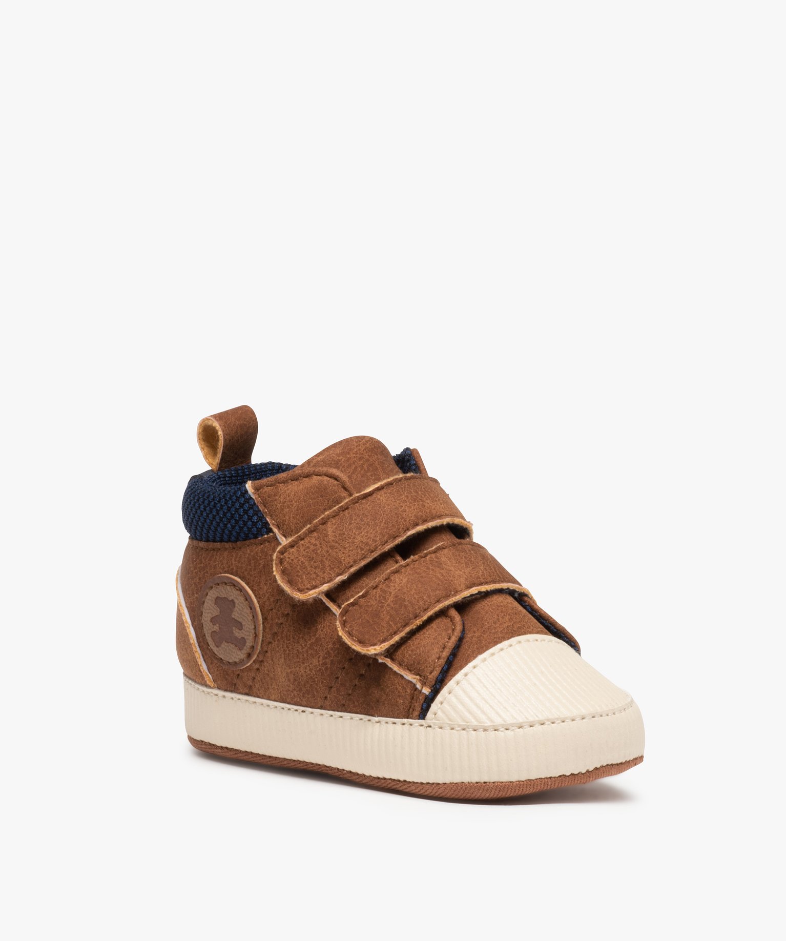 Chaussons de naissance bébé Garçon à scratch – LuluCas... camel | GEMO