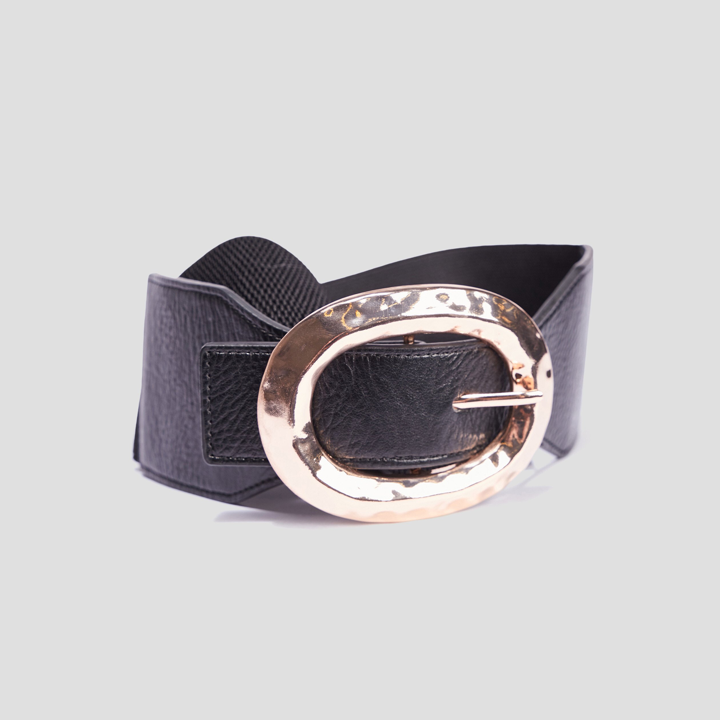Ceinture large élastiquée noir femme | La Halle