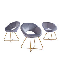 Home Deluxe Samtstuhl SELESA Grau