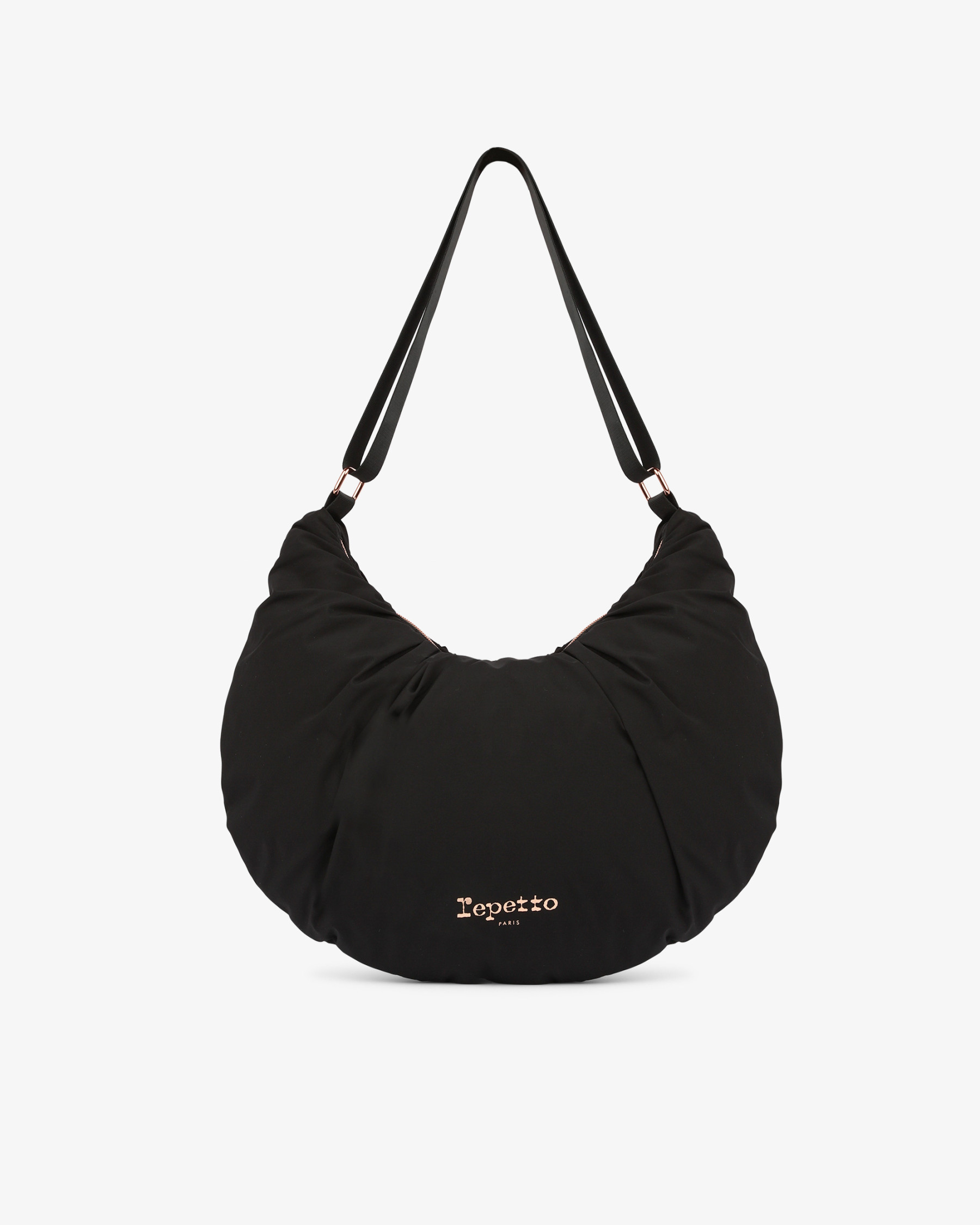 Lune padded nylon half-moon bag