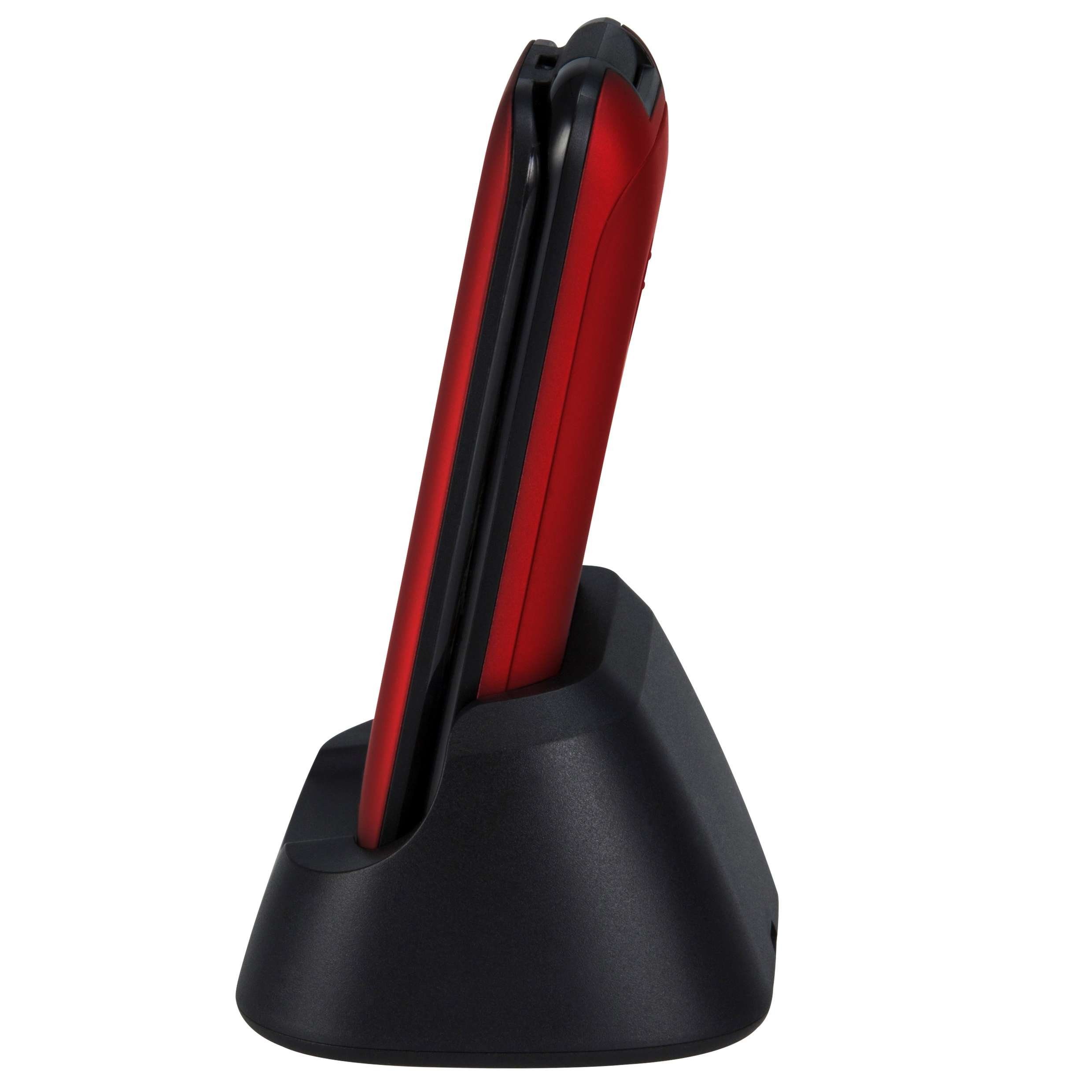 Fysic FM-9710RD Seniorenhandy (2,4 Zoll, Hörgerätekompatibel, integrierte Taschenlampe, FM-Radio)