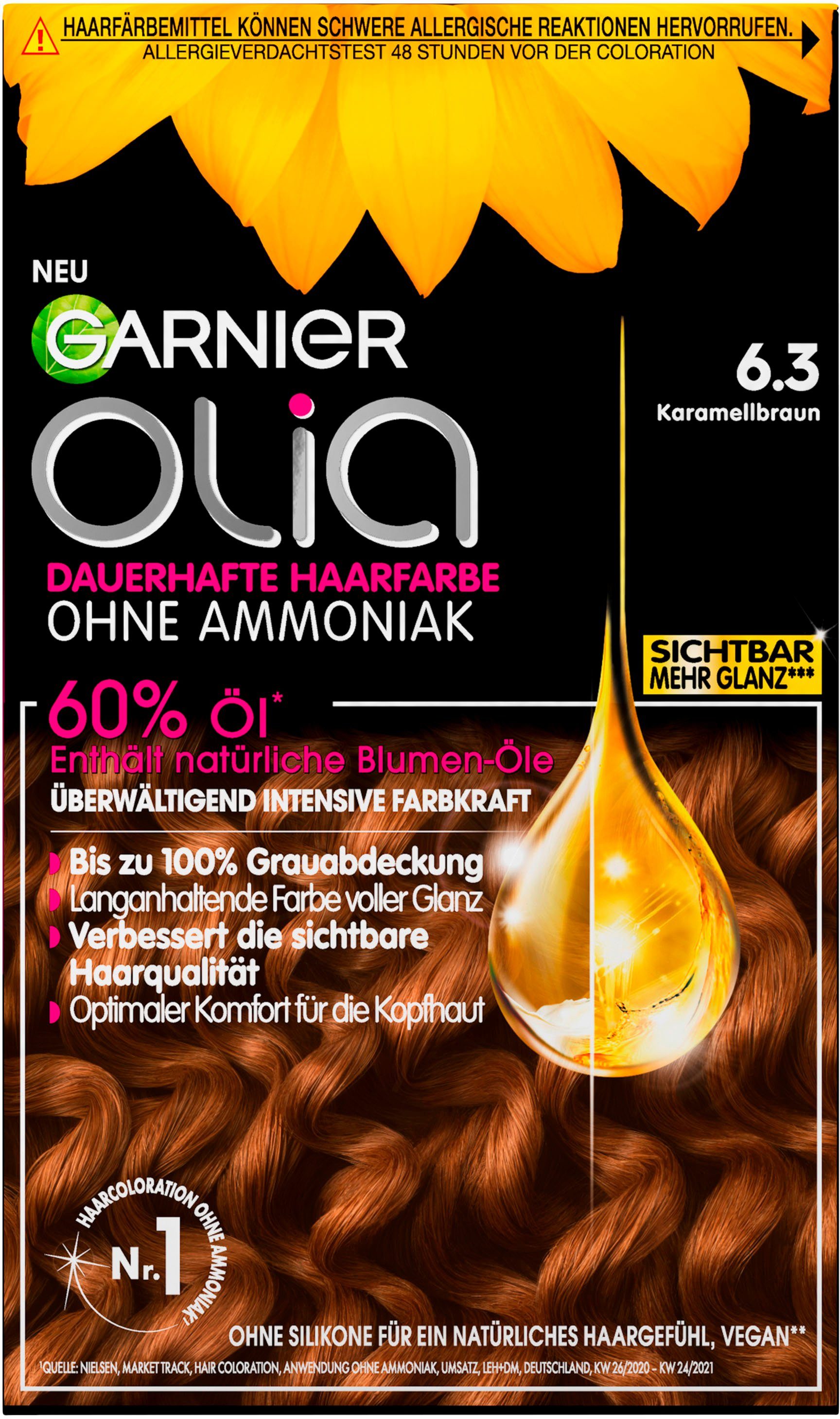 GARNIER Blondierpulver Garnier Olia dauerhafte Haarfarbe, Set, 3-tlg., Ölbasis