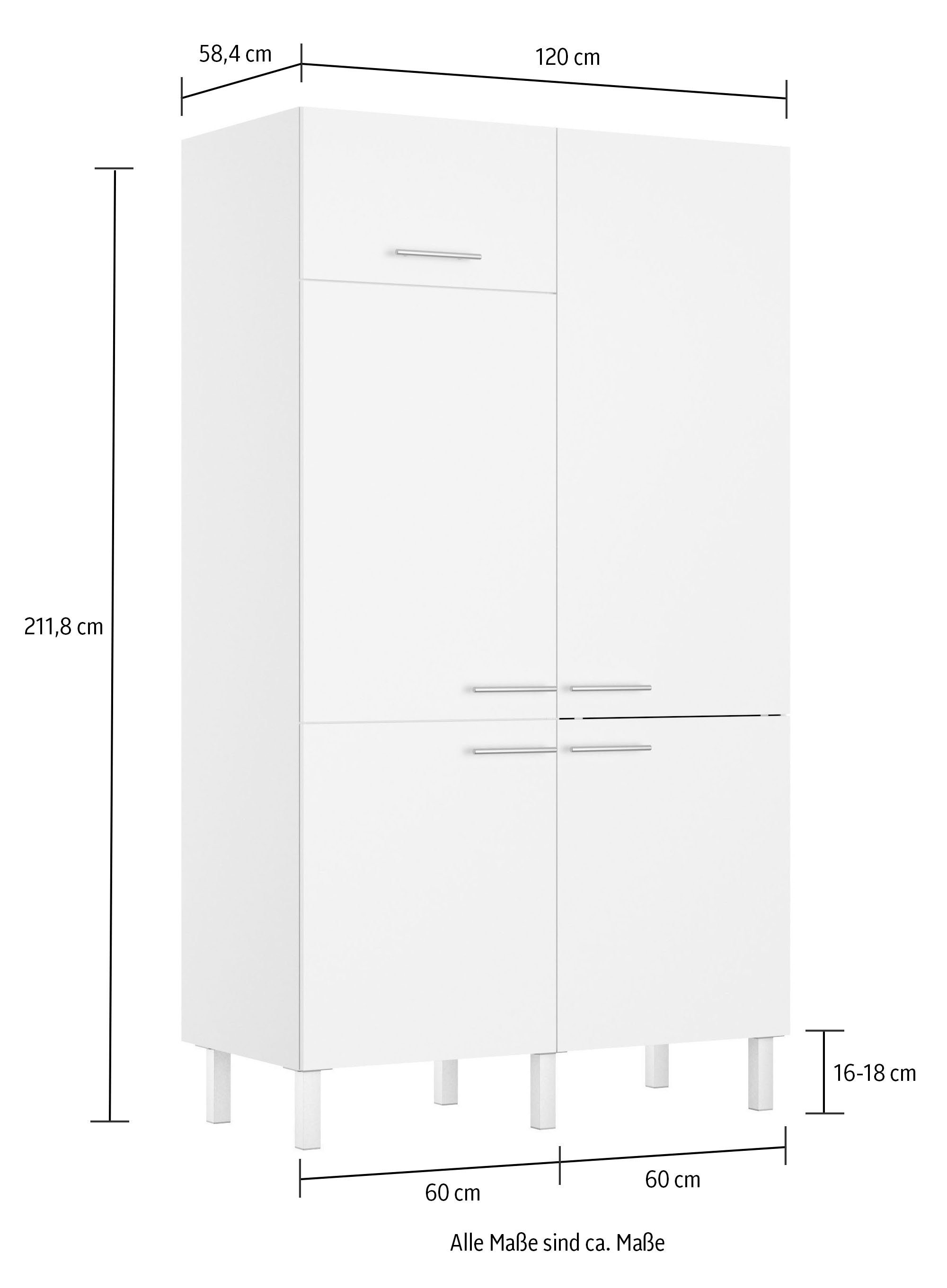 OPTIFIT Küche Lilly, Breite 120 cm, wahlweise mit E-Gerät