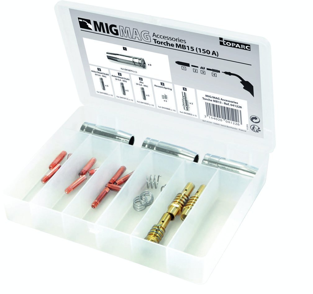 Juego de accesorios Gys 5193041226 MB15 para antorcha MIG/MAG de 150 A