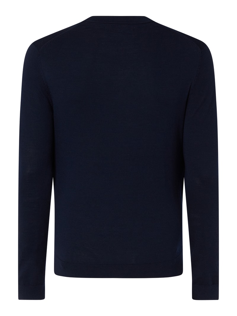 Pullover mit Merinowoll-Anteil Modell 'Town' in dunkelblau