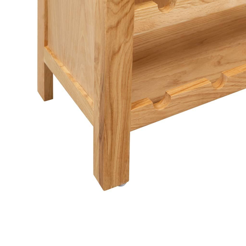 vidaXL Weinregal Weinschrank 72x32x90 cm Massivholz Eiche, 1-tlg.