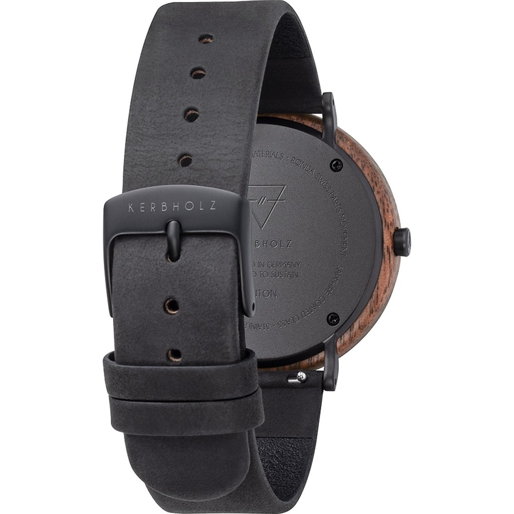KERBHOLZ Montre pour hommes Bois, Acier inoxydable Montre
