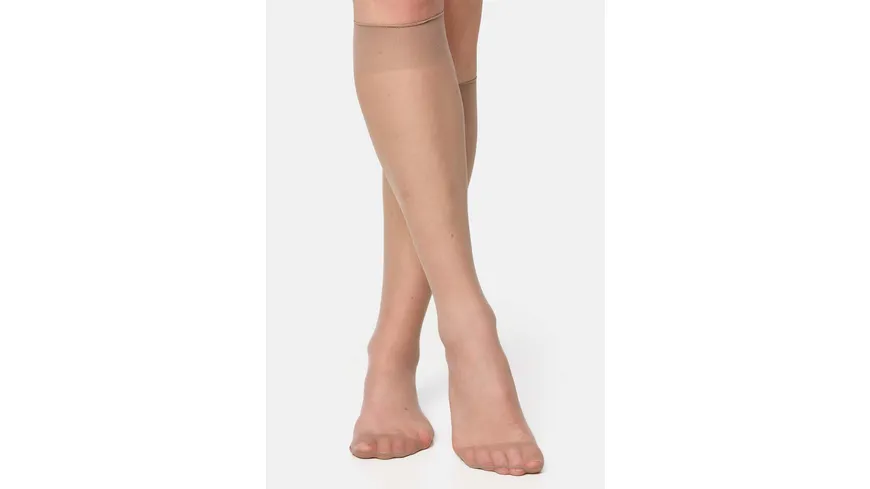 NUR DIE Damen Kniestrümpfe 20 DEN perle