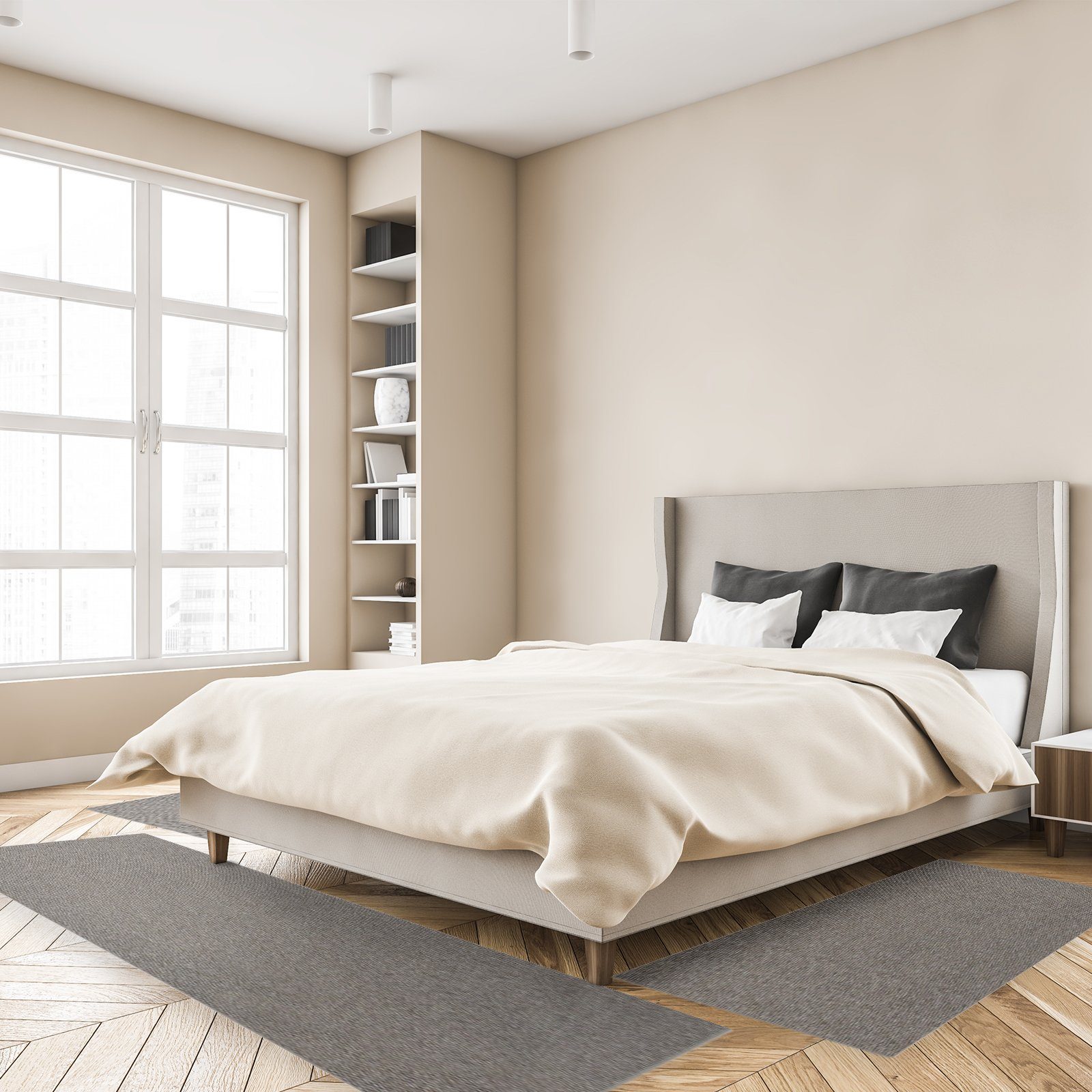 Bettumrandung Ponto Stahl Floordirekt, Höhe 6.5 mm, (3-tlg)