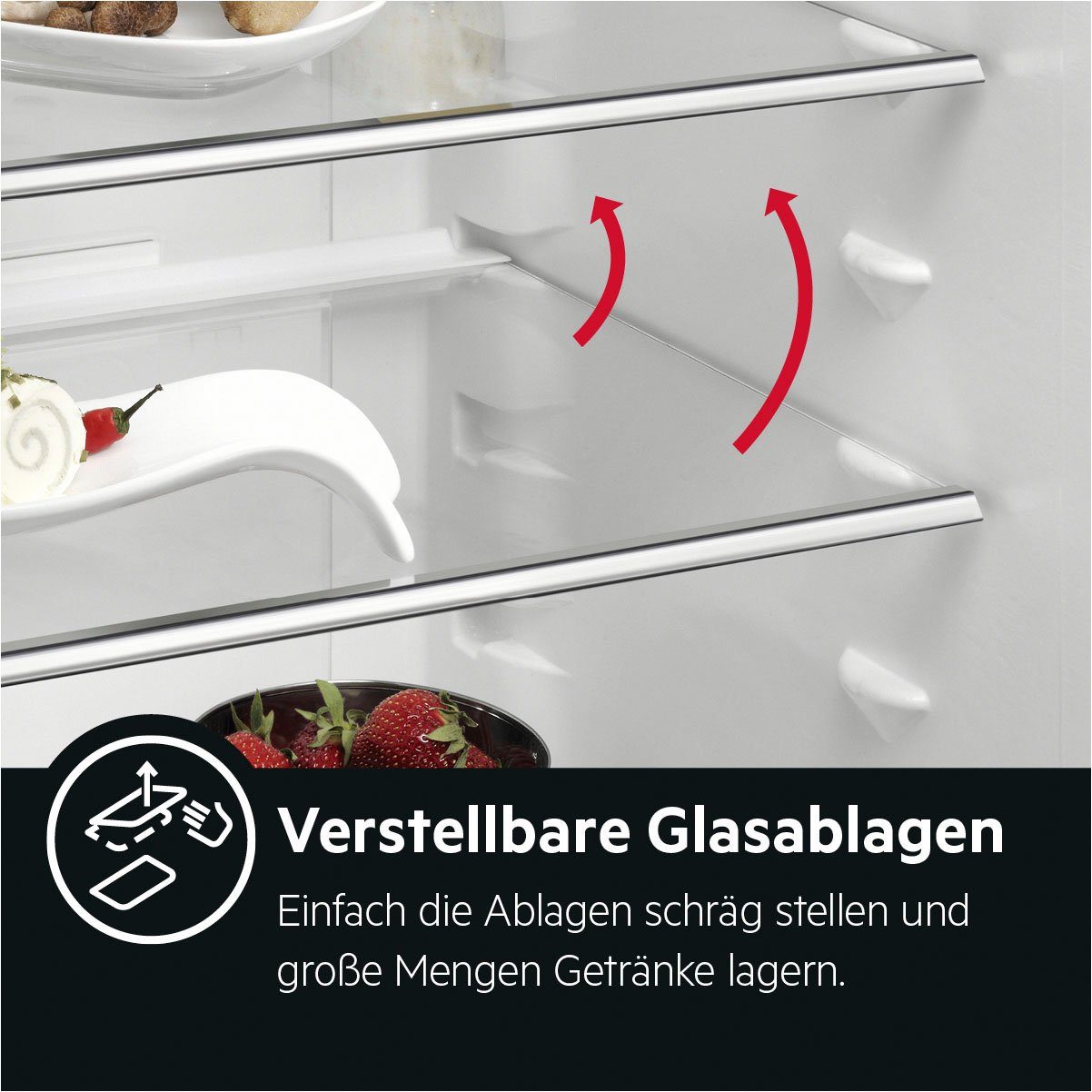 AEG Einbaukühlgefrierkombination SDE614F1AS, 144,1 cm hoch, 54 cm breit