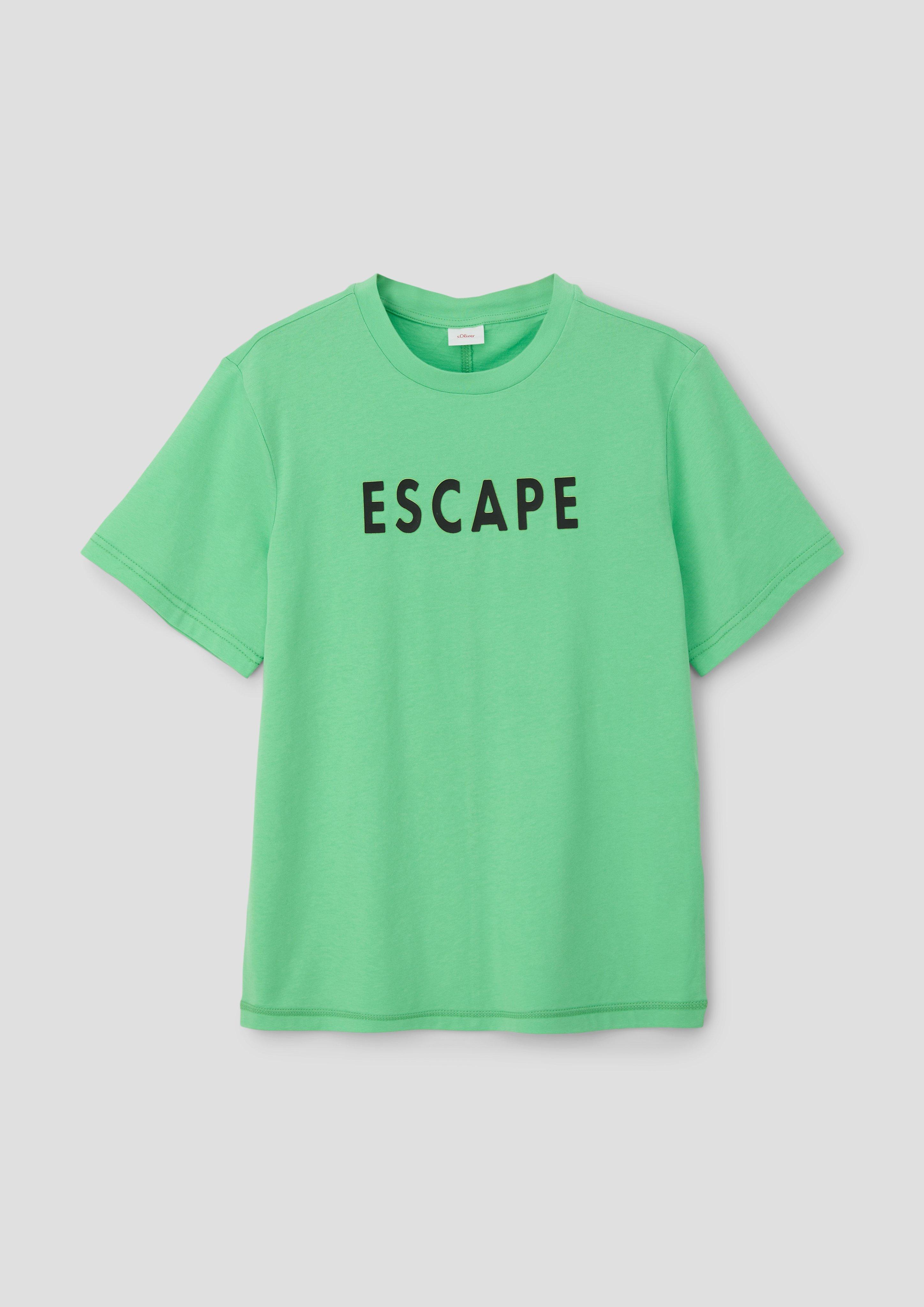 Baumwollshirt mit Schriftprint  2143080-7303