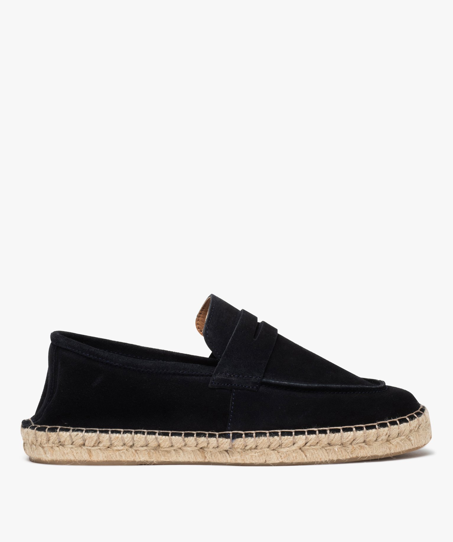 Mocassins homme unis semelle en corde tressée - Taneo marine | GEMO