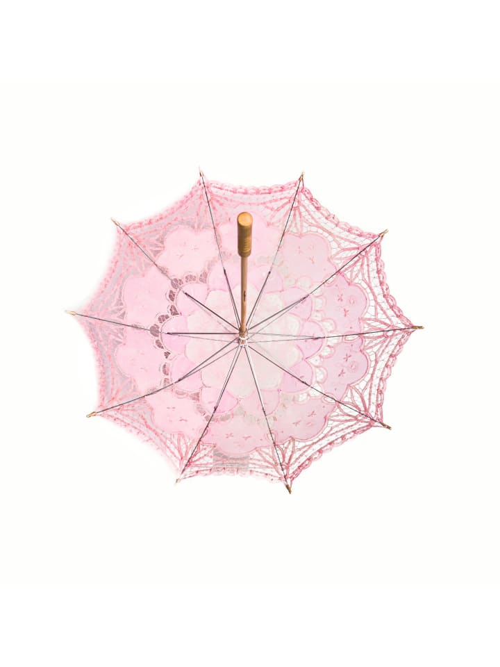 COFI 1453 Handgemachte Brautschirme Spitze Hochzeitfeier robustem Holzgriff in Pink günstig kaufen onesize