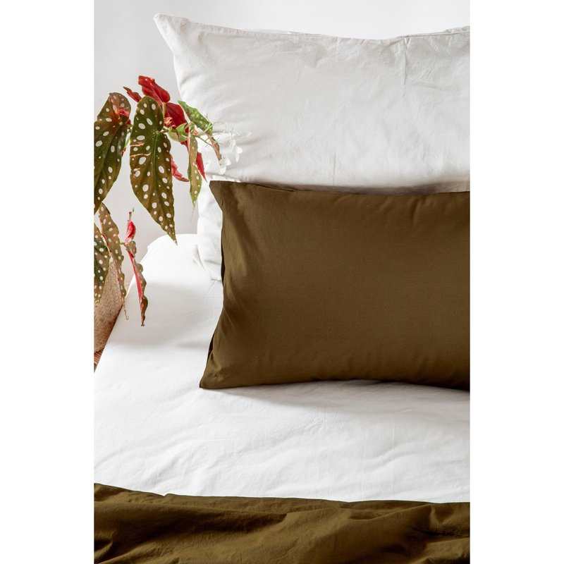 Taie d’oreiller en Percale de Coton Bio lavé