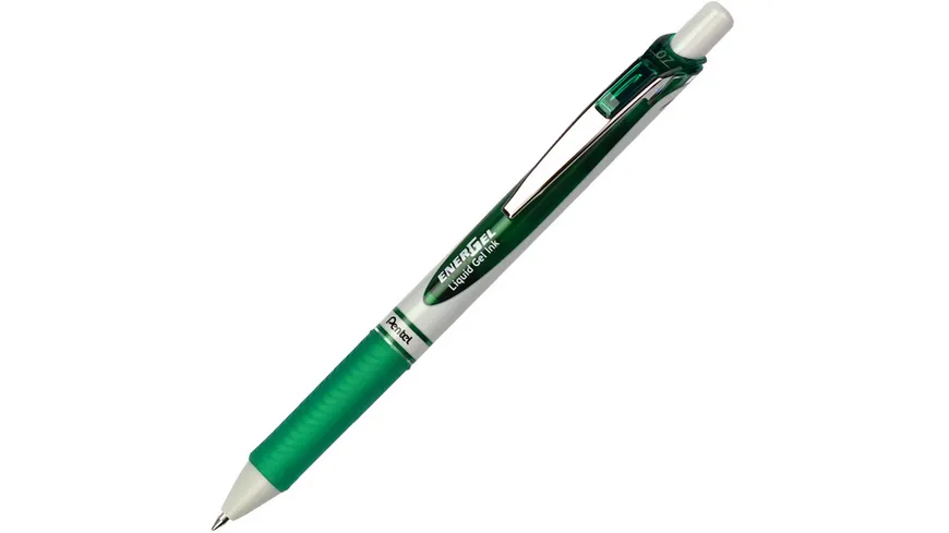 PENTEL Gelroller EnerGel BL77 Eco Liquid mit Druckmechanik 0,3 mm grün gruen