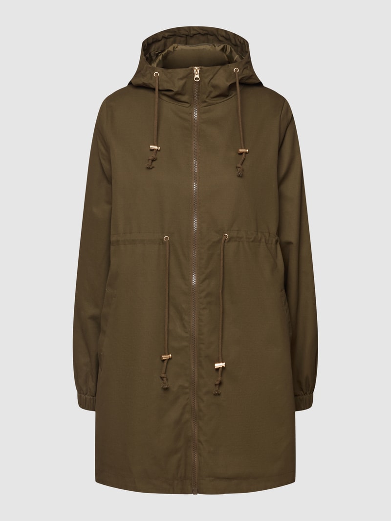 Umstands-Parka mit seitlichen Eingrifftaschen Modell 'Mila' in olivgrün