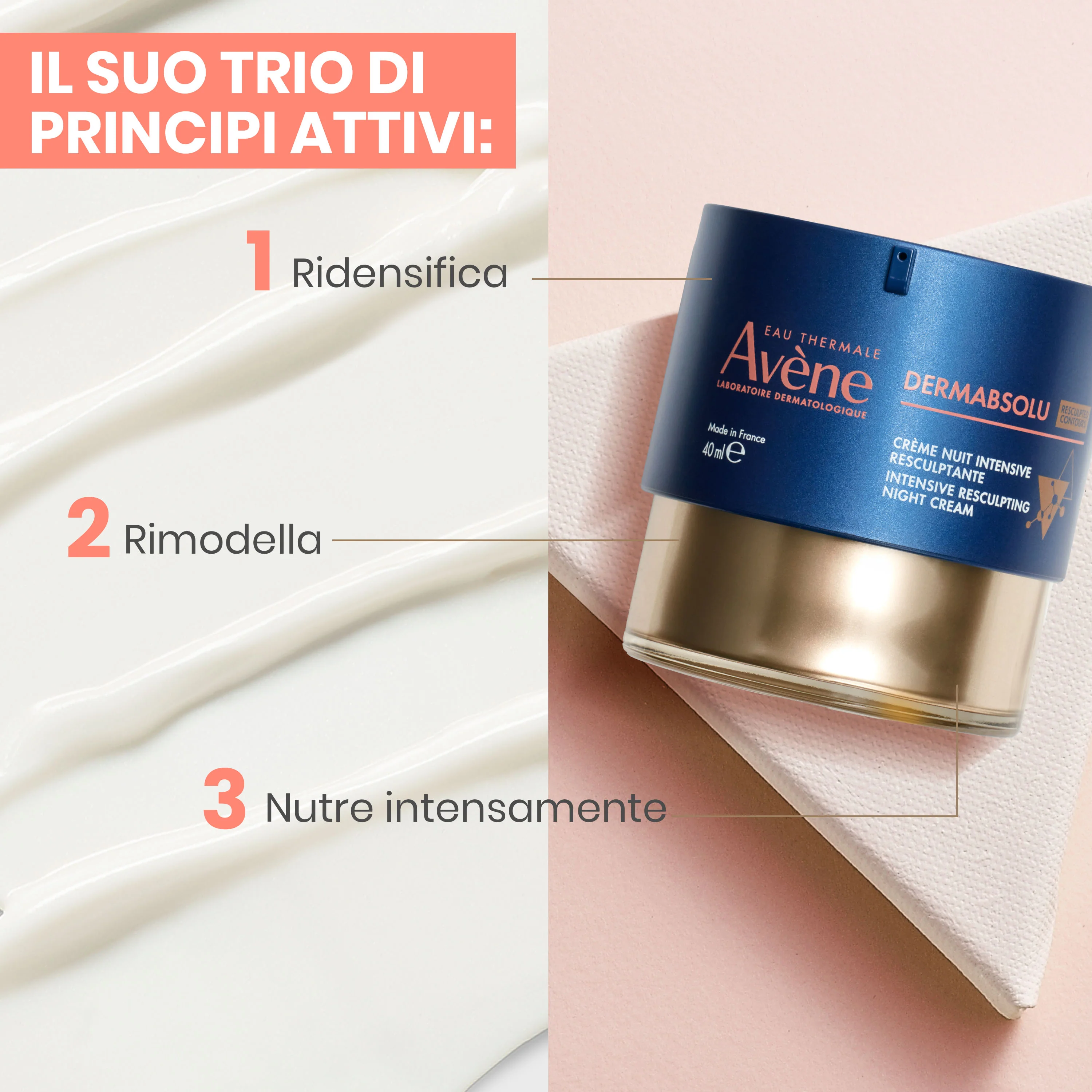 DermAbsolu Intensive Reshaping Night Cream - Global nattbehandling for ansiktet, Antirynkebehandling for ansiktet