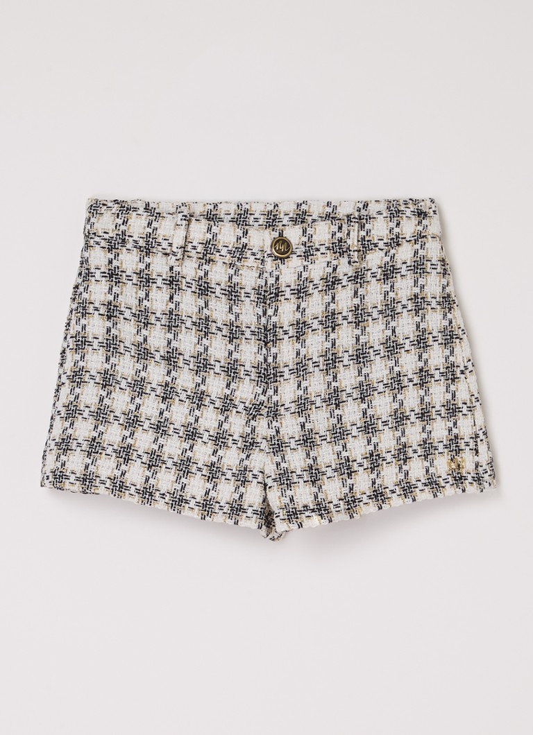 NIK&NIK Sonna high waist straight fit shorts with tweed look