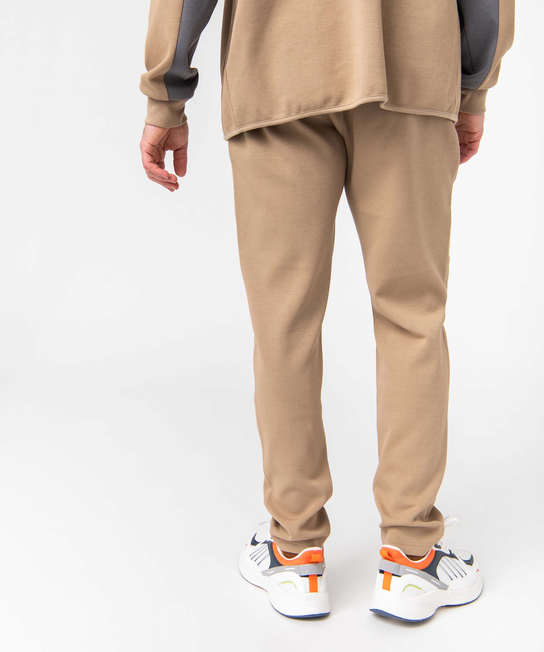 Pantalon homme en maille à poches zippées et taille élast... beige | GEMO
