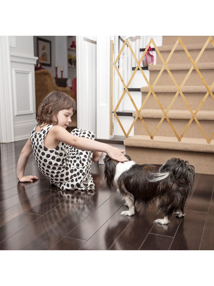 relaxdays Hundeabsperrgitter in Natur - (B)130 x (H)87,5 cm günstig kaufen onesize