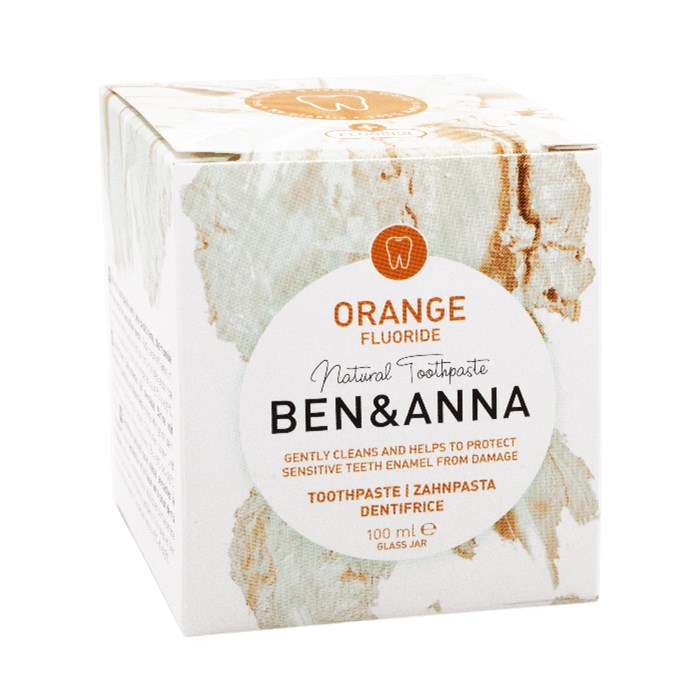 Zahnpasta Orange mit Fluoride