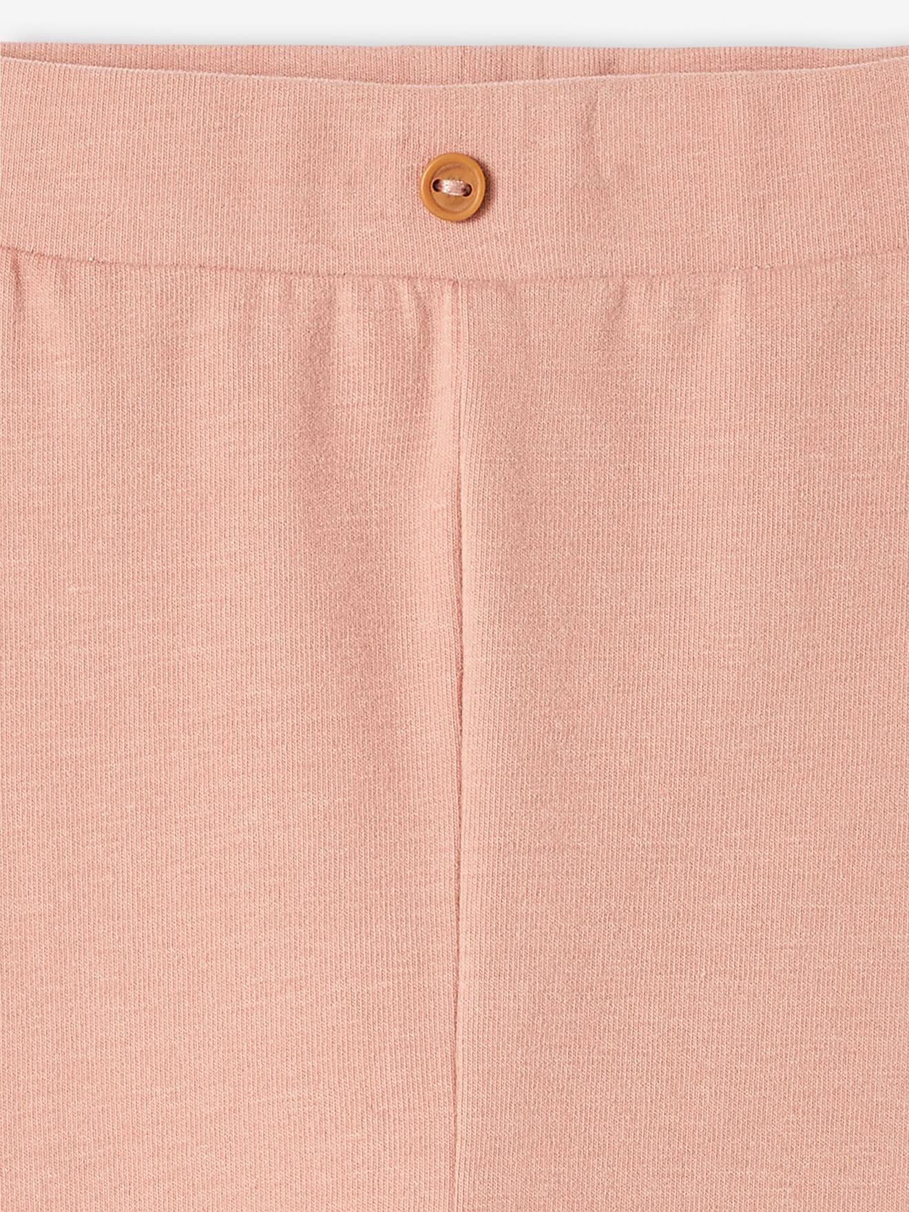 Legging bébé coton biologique rose poudré