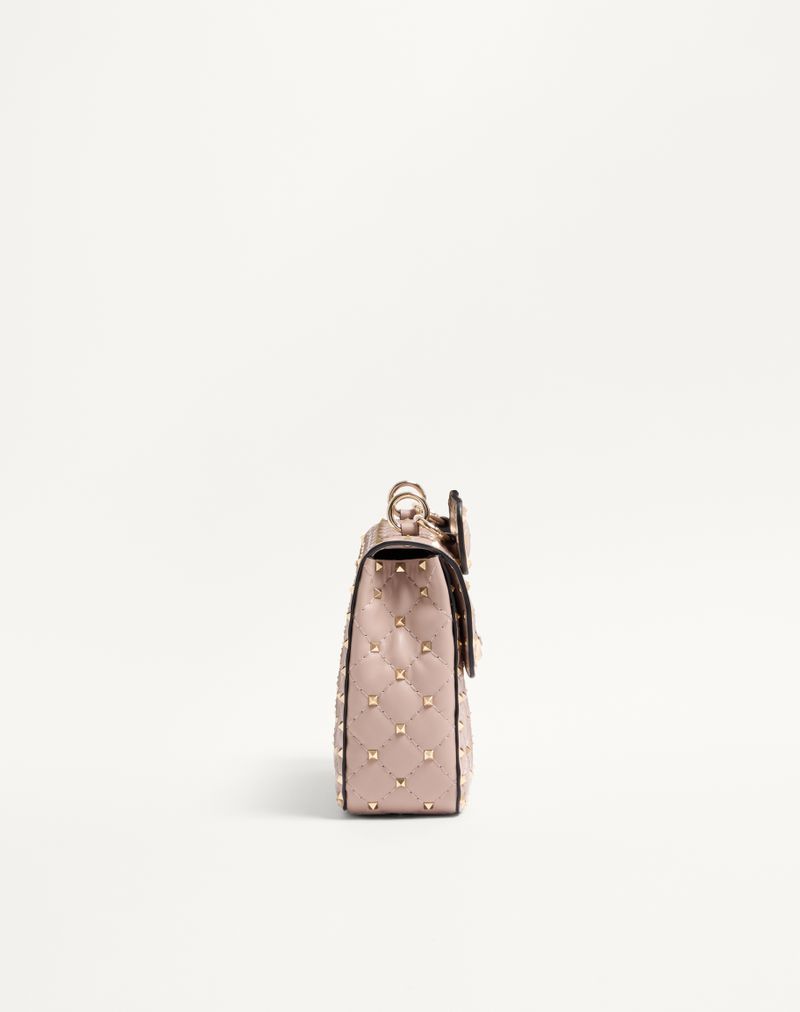 Bolsa média Rockstud Spike em couro napa.
