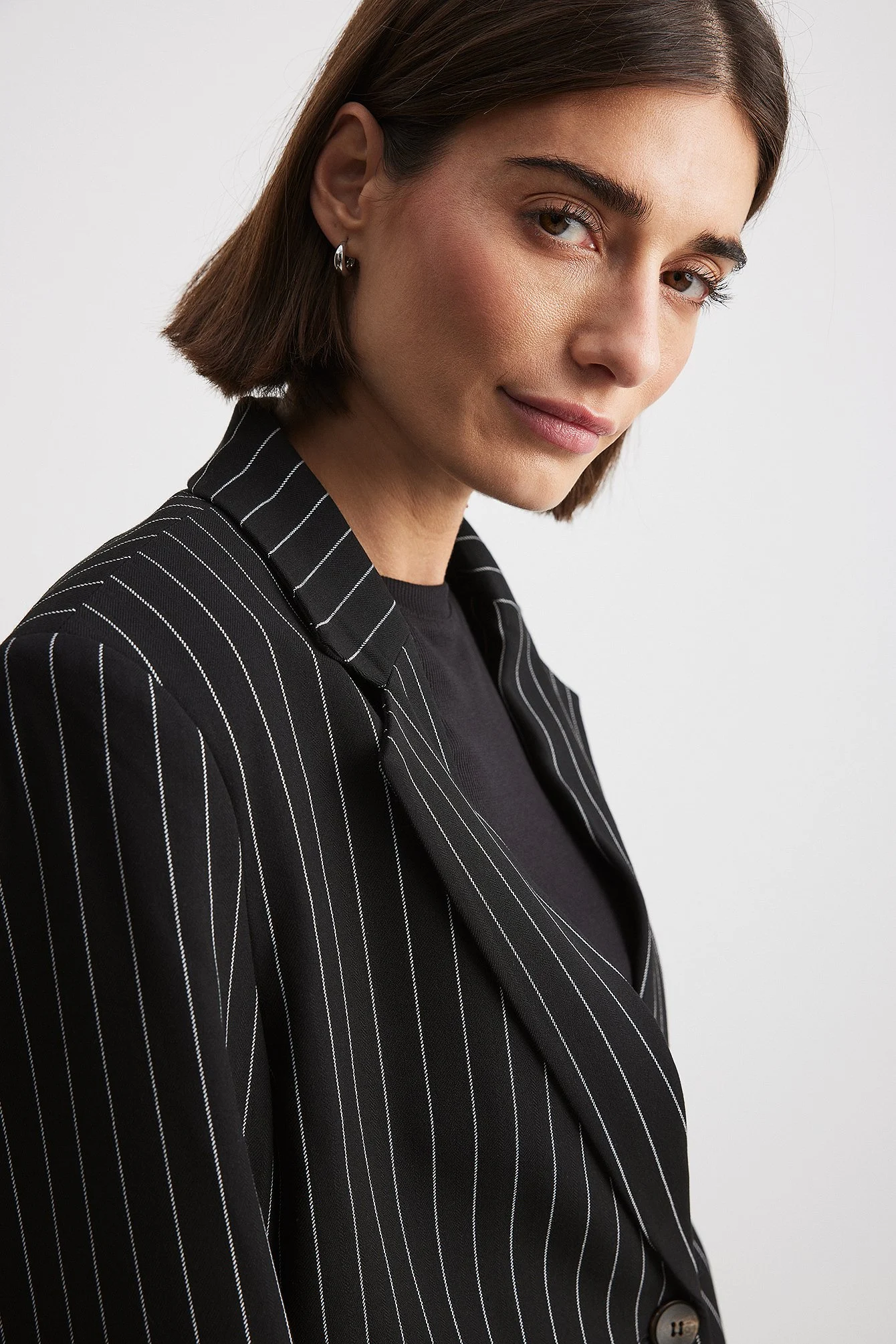 Gestreifter Oversize-Blazer