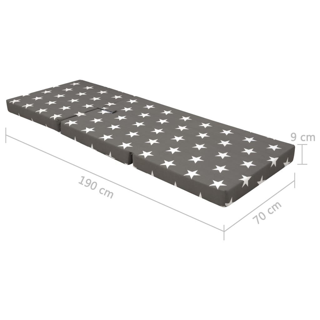 Kaltschaummatratze 3-teilige Klappmatratze 190709 cm Grau Gästematratze Gästebett Zusatzb, vidaXL, 9 cm hoch