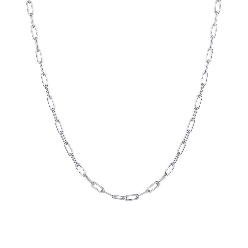 Elli Elli Collier Optique à grosses chaînes ovales pour dames en argent 925 Sterling Bijoux