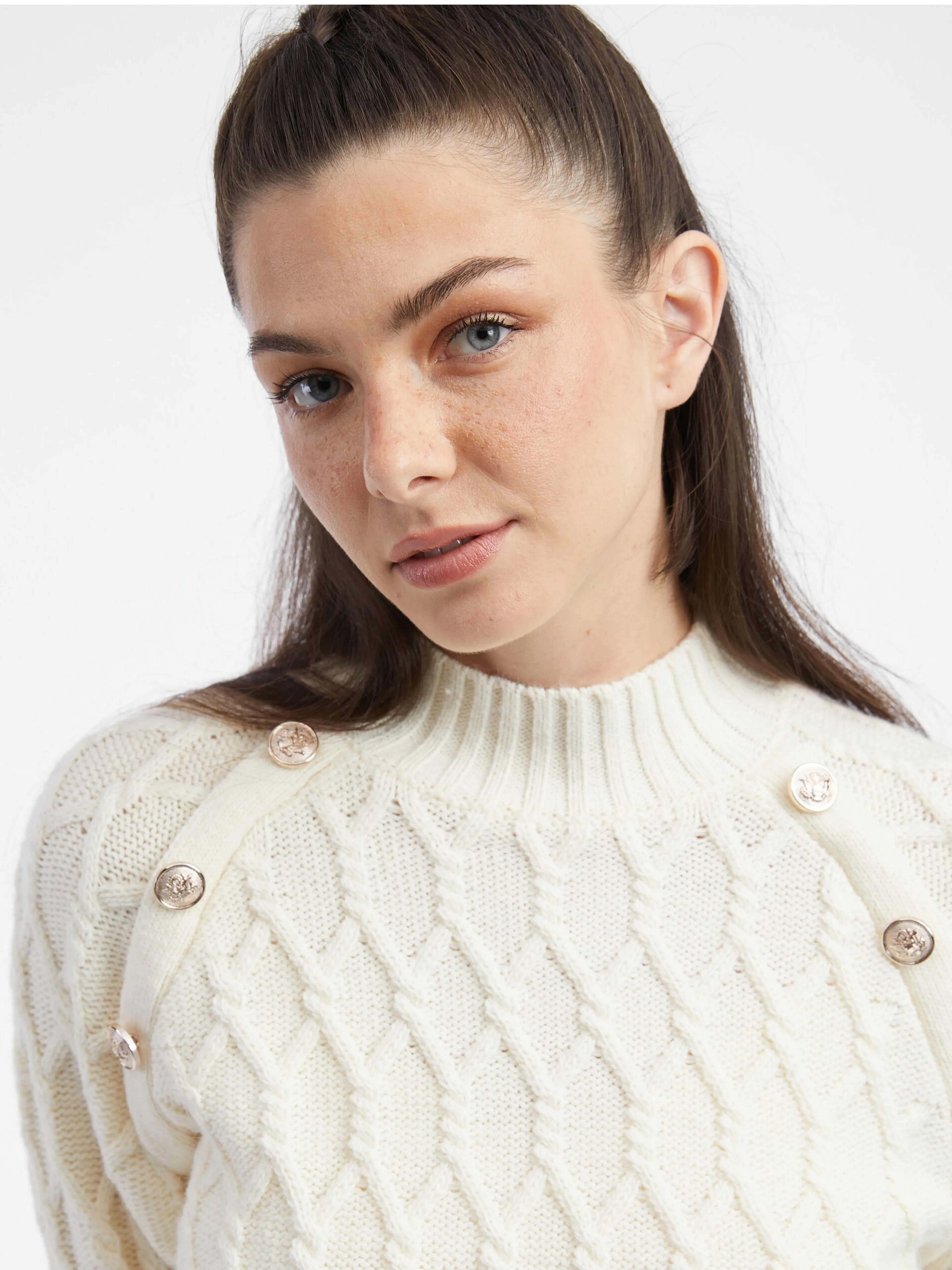 Cremefarbener Damenpullover ORSAY
