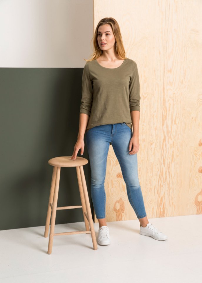 Langarmshirt mit Rundhalsausschnitt
