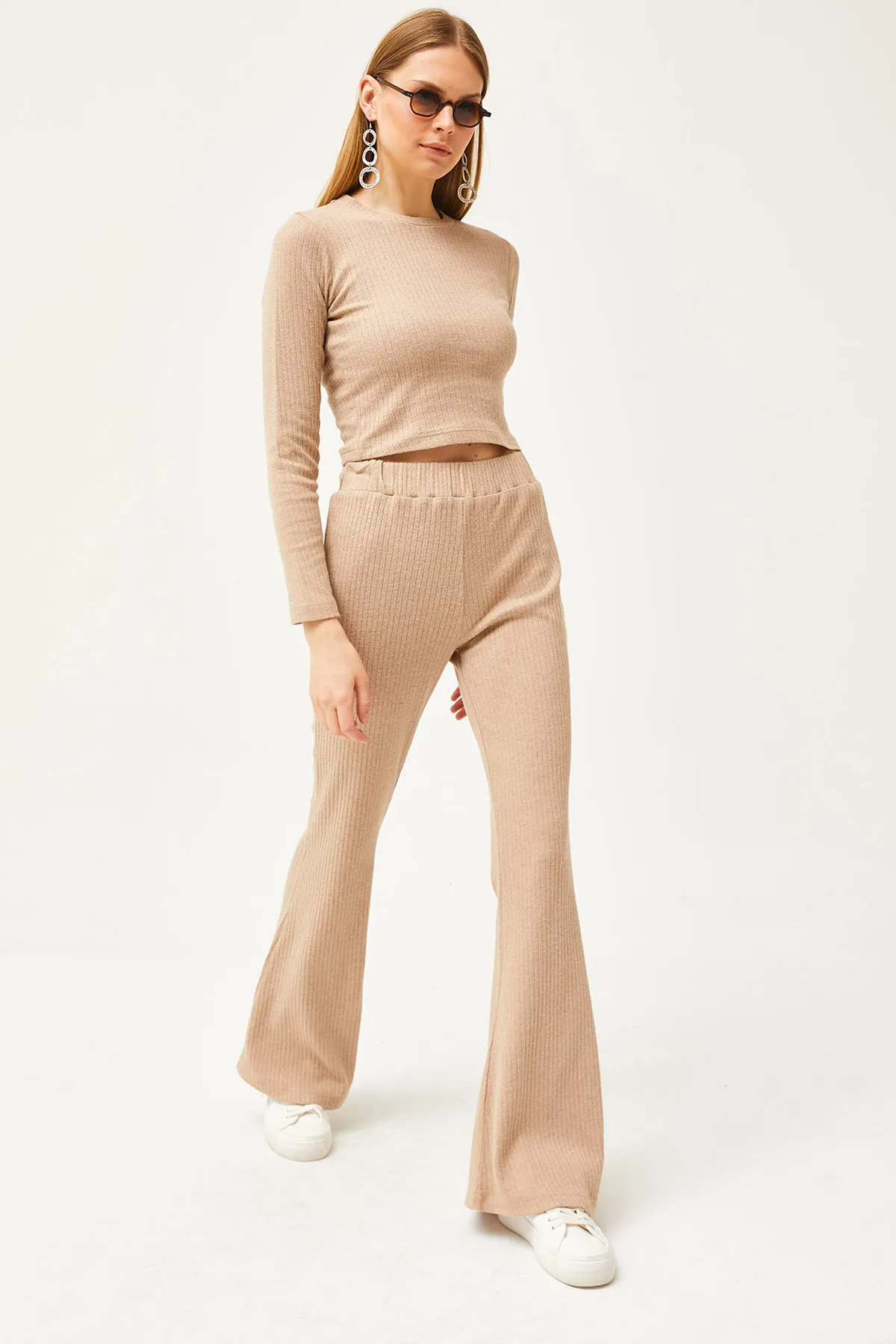 Olalook  Damen-Steinoberteil, bauchfreie Bluse, Hose, spanische Strumpfhose, Kapuzenanzug TKM-19000262