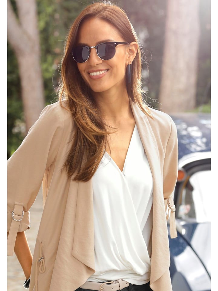 LASCANA Wickelshirt in creme günstig kaufen