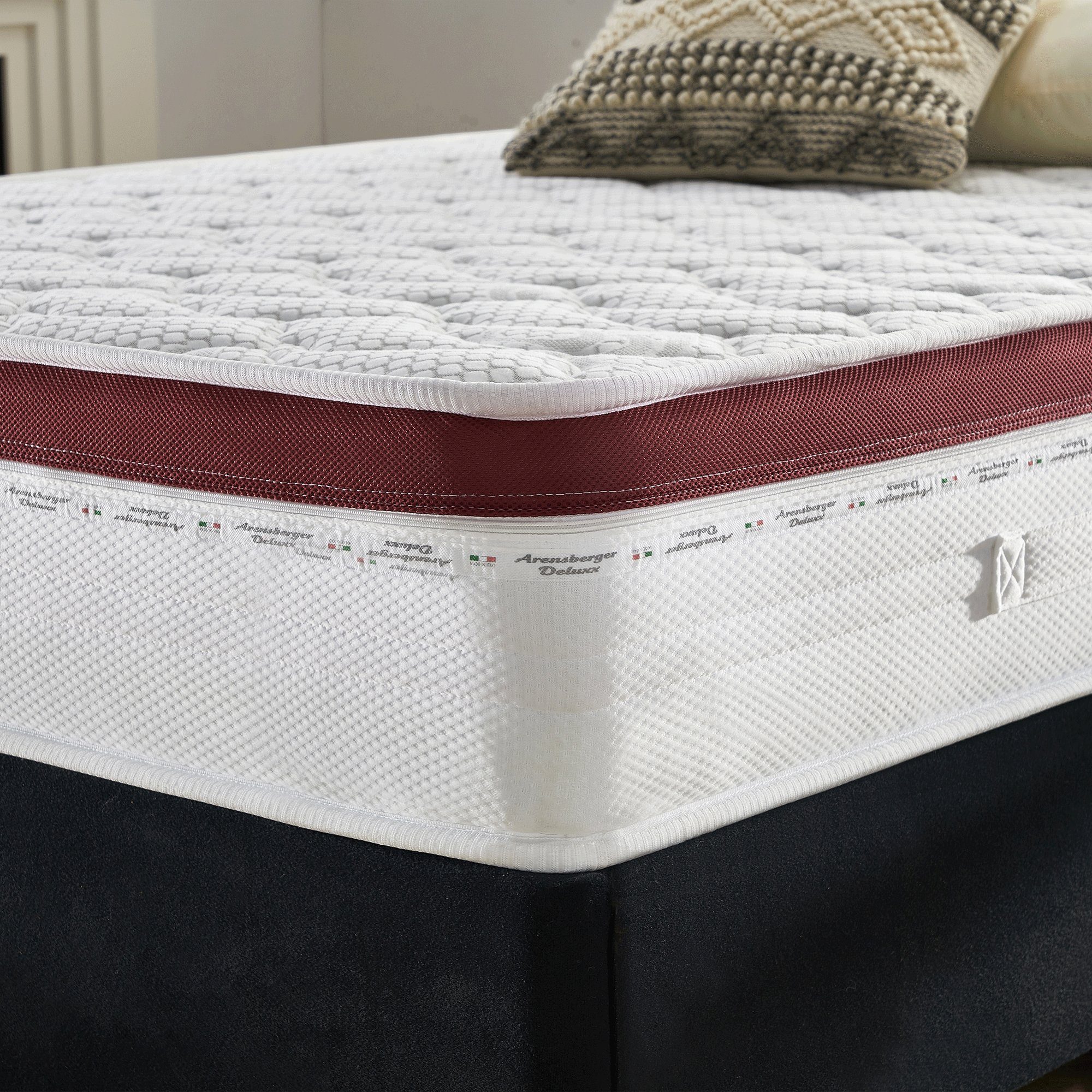 Taschenfederkernmatratze Arensberger Taschen Federkernmatratze mit 3D Memory Schaum DELUXX, Arensberger, 30 cm hoch, (90 x 200 cm), Höhe 30cm, Taschenfederkernmatratze mit Kaltschaum + Memory Schaum