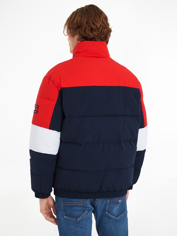 Tommy Hilfiger Winterjacke in Dunkelblau/ Rot günstig kaufen
