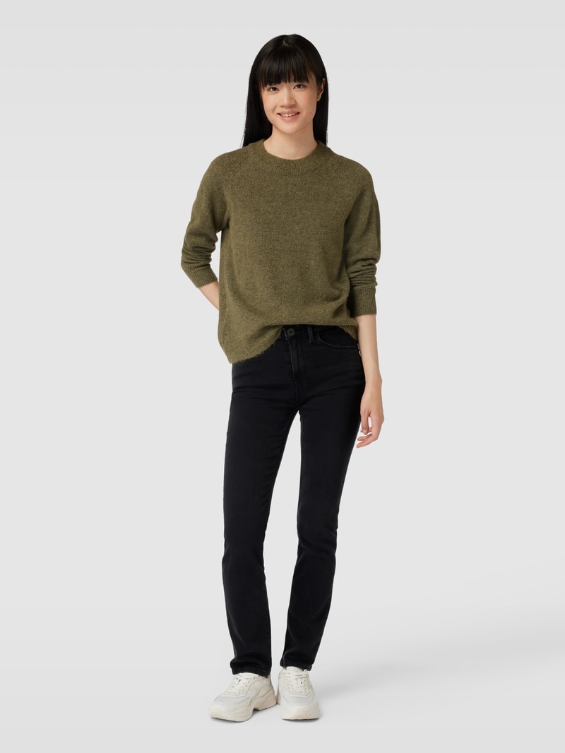 Straight Fit Jeans mit 5-Pocket-Design Modell 'CELIA' in schwarz